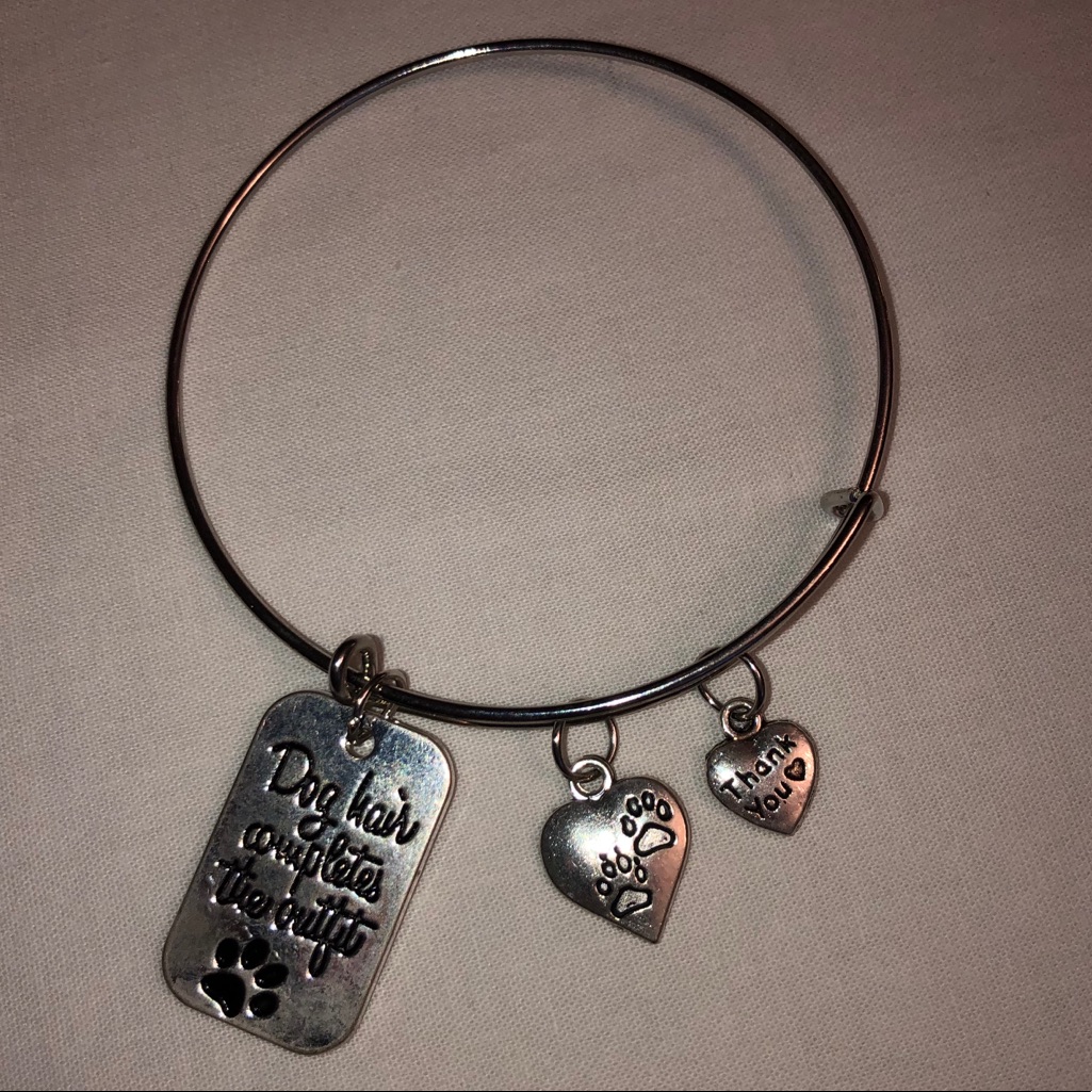 Silver Dog Charm Bracelet